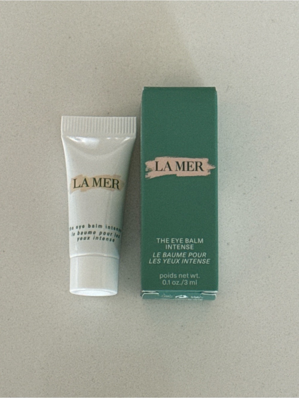 La Mer Eye Balm Intense — White & Teal Packaging